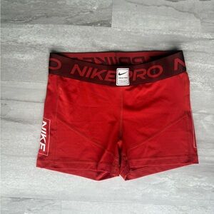 Nike Pro Women's Orange Athletic Bike Shorts